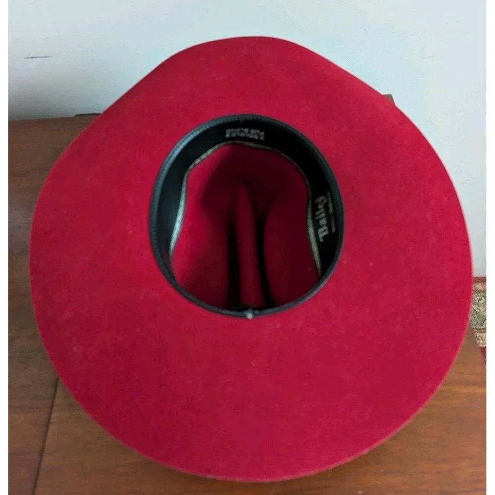 Vintage Bailey Cowboy Hat Double Fur Blend Red Size 6 7/8 Western USA Made GUC